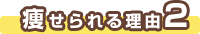 痩せられる理由２